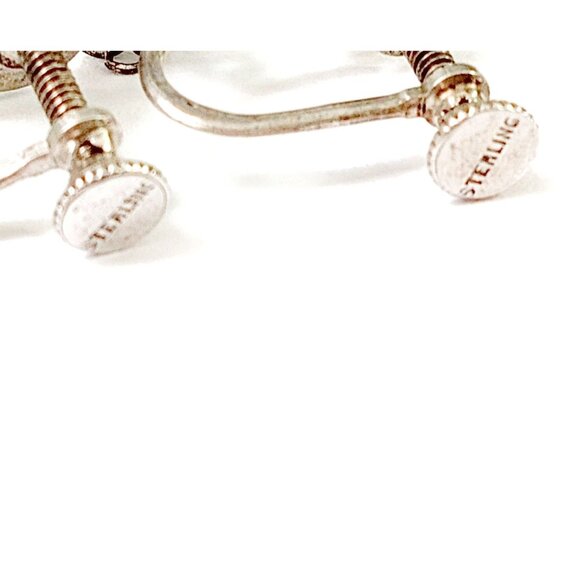 Beautiful 102-'s Crystal and Sterling Earrings - Picture 4 of 10